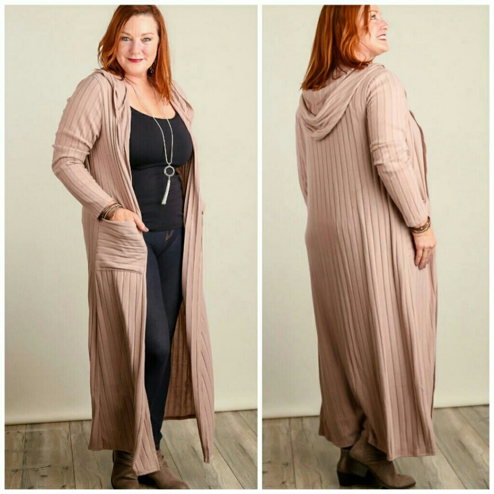 1 LEFT ➕ Ribbed Duster Cardigan - Picture 2 of 2
